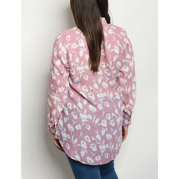 Mauve Ivory Plus Size Top {Available} - Picture 3 of 3